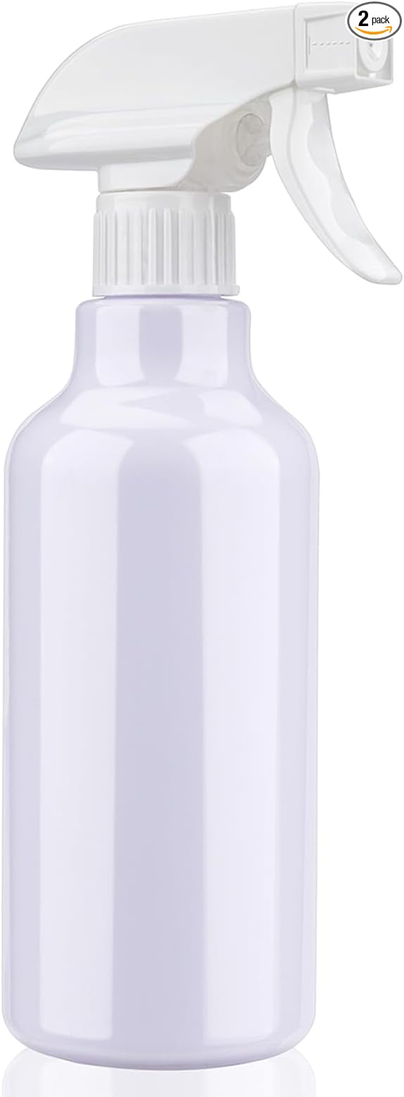 Spray Bottles Plastic Spray Bottle for Hair Mist/Stream Heavy Duty Empty Spray Bottles for Cleaning Solutions, Plants, Cooking (16.9oz-White)