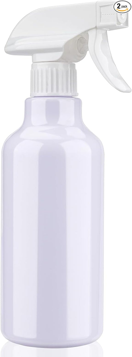 Spray Bottles Plastic Spray Bottle for Hair Mist/Stream Heavy Duty Empty Spray Bottles for Cleaning Solutions, Plants, Cooking (16.9oz-White)