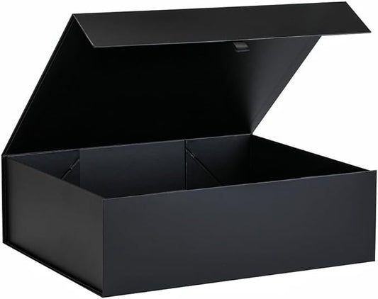 Extra Large Black Gift Box 19x16x6 Inches,Gift Boxs for Presents with Lid Magnetic Closure Collapsible,Groomsman Proposal Box,Birthday, Christmas,for Clothes and Large Gifts