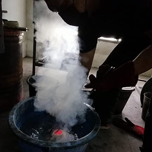 RAAQUU Koban 7" Raku Clay Pottery Home Decor Vase - Half Copper Matte - Boho Wall Art