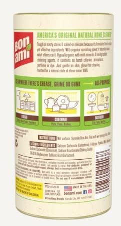 BON AMI Powder Cleanser for Kitchens & Bathrooms - All Types of Surfaces, Cleans Grime & Dirt, Polishes Surfaces, Absorbs Odors (3 Pack)