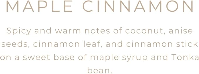 River Birch Candles Maple Cinnamon Scented Candle | Premium, All-Natural, Non-Toxic, Soy Candles | 16oz 90 Hr Burn Time | Cozy Relaxing Gifts for Home