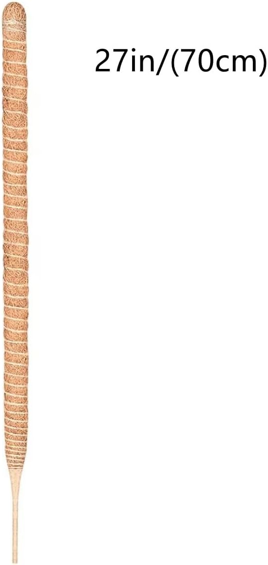 Moss Pole,2 Pack 27 Inch Monstera Plant Support, Upgraded 7mm Aluminum core Moss Poles for Climbing Indoor Plants DIY, Coco Coir Plant Pole Moss Plant Stick Support Stake Kit for Potted Plants Pothos