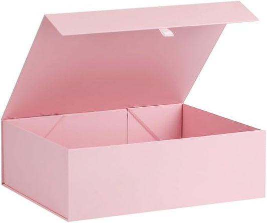 Extra Large Pink Gift Box 16.5x14x5.5 Inches,Gift Boxs for Presents with Lid Magnetic Closure Collapsible,Bridesmaid Proposal Box,Birthday, Christmas,for Clothes and Large Gifts