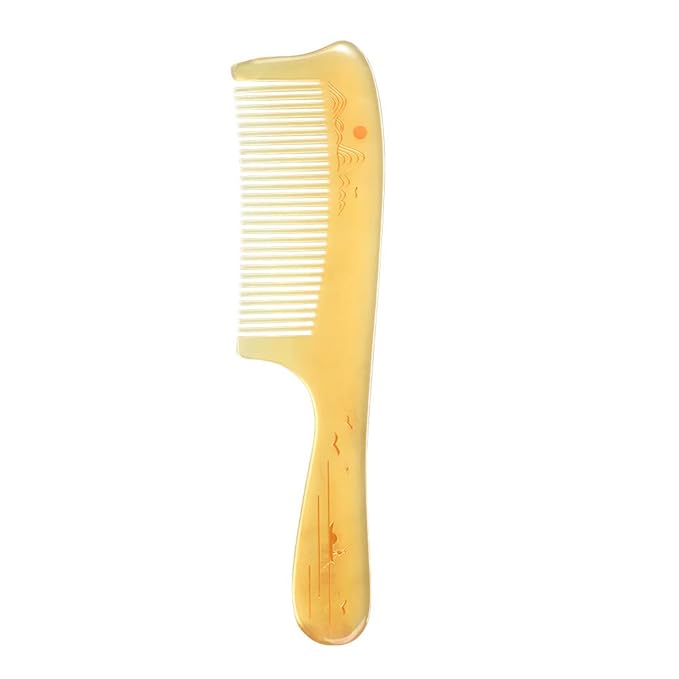 TAN MUJIANG Wooden Hair Comb Sheep Horn