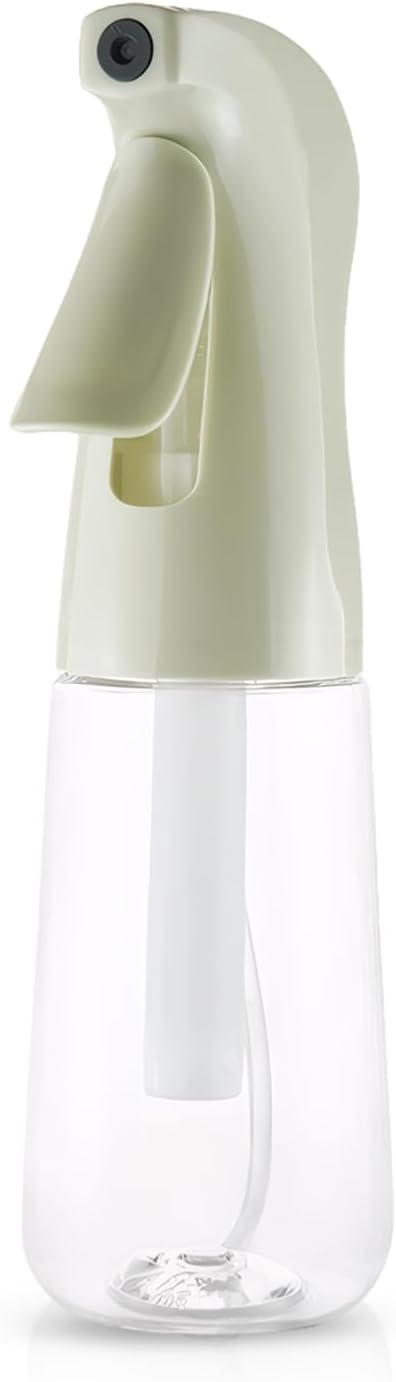 TANSHINE Continuous Spray Bottle for Hair,Ultra Fine Mist Water Hair Spray Bottles,Mister Spray Bottle,Refillable Plastic Sprayer for Hairstyling,Cleaning,Alcohol, Plants,Salons,6.8oz/200ml,Green