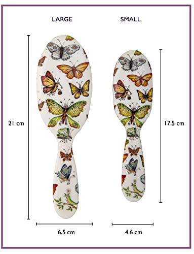 Rock & Ruddle Soft White Natural Boar Bristle Hairbrush for Babies and Young Children. Perfect for Fine Hair Detangling and Smoothing. Little Rabbits Design, Small