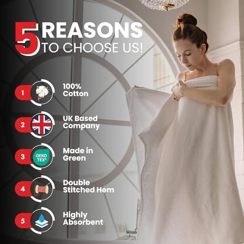 Infinitee Xclusives– Luxury Bath Sheets Towels – 2 Pack 600 GSM (35X70 Inches)– 100% Ring Spun Cotton Large Bath Towels for Bathroom (Tranquil Navy, Bath Sheet Pack of 2)