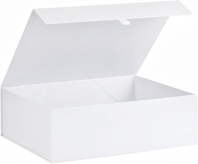 Extra Large White Gift Box 16.5x14x5.5 Inches,Gift Boxs for Presents with Lid Magnetic Closure Collapsible,Bridesmaid Proposal Box,Birthday, Christmas,for Clothes and Large Gifts