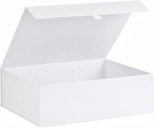 Extra Large White Gift Box 16.5x14x5.5 Inches,Gift Boxs for Presents with Lid Magnetic Closure Collapsible,Bridesmaid Proposal Box,Birthday, Christmas,for Clothes and Large Gifts