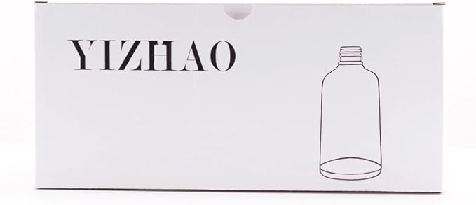 YIZHAO Black Glass Spray Bottles 1oz, with Small Fine Mist Spray, Metal Cap, Refillable for Essential Oil,Travel,Cleaning,Perfume,Aromatherapy,Makeup – 24 Pcs