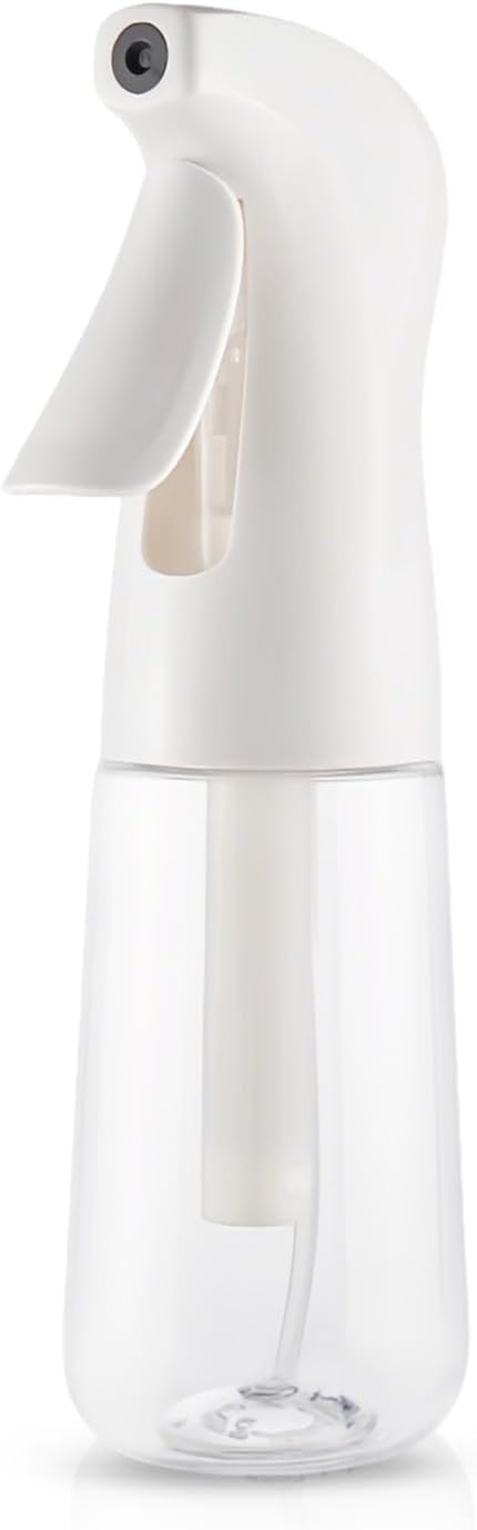 TANSHINE Continuous Spray Bottle for Hair,Ultra Fine Mist Water Hair Spray Bottles,Mister Spray Bottle,Refillable Plastic Sprayer for Hairstyling, Cleaning,Alcohol, Plants, Salons,6.8oz/200ml,Clear