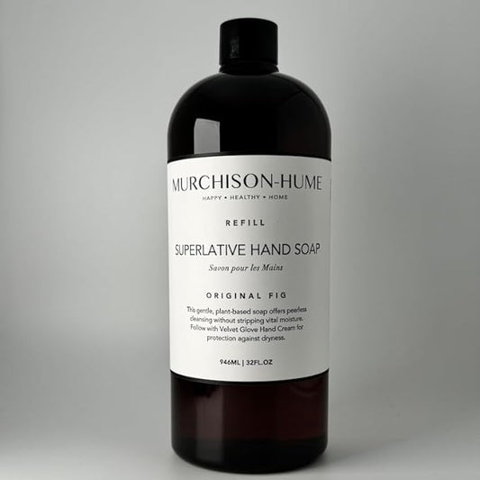 Murchison-Hume Luxury Vegan Hand Soap Refill, Moisturizing Hand Wash, SLS, Paraben & Cruelty-Free, 32oz (Original Fig)