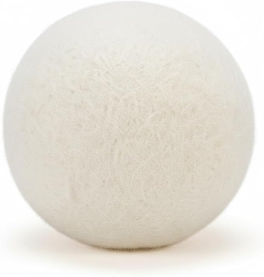 Handy Laundry Wool Dryer Ball - Natural Fabric Softener, Reusable, Reduces Clothing Wrinkles and Saves Drying Time - Better Alternative to Plastic Balls and Liquid Softener