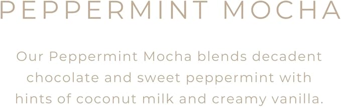 River Birch Candles Peppermint Mocha Scented Candle | Premium, All-Natural, Non-Toxic, Soy Candles | 16oz 90 Hr Burn Time | Cozy Relaxing Gifts for Home