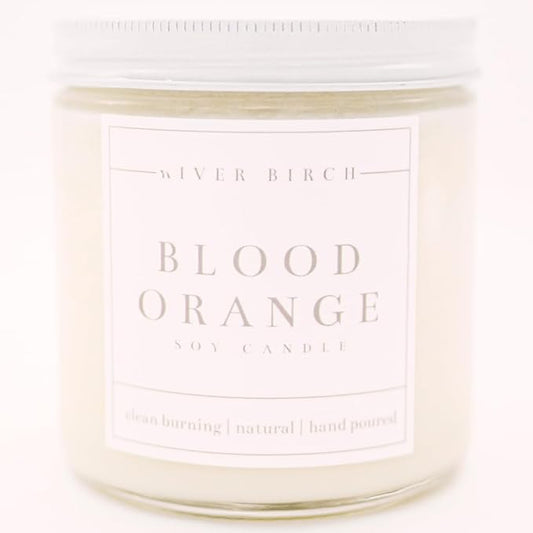 River Birch Candles Blood Orange Scented Candle | Premium, All-Natural, Non-Toxic, Soy Candles | 16oz 90 Hr Burn Time | Cozy Relaxing Gifts for Home