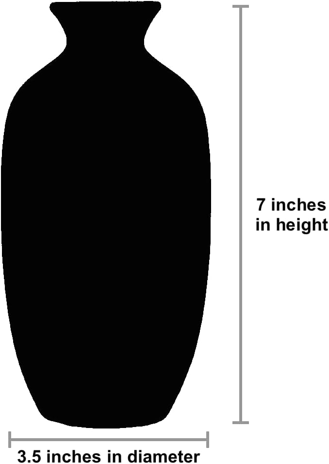 RAAQUU Koban 7" Raku Clay Pottery Home Decor Vase - Half Copper Matte - Boho Wall Art