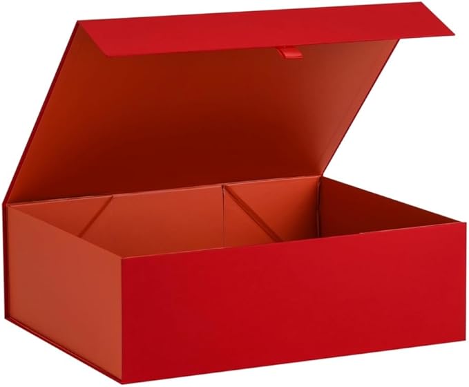 Extra Large Red Gift Box 16.5x14x5.5 Inches,Gift Boxs for Presents with Lid Magnetic Closure Collapsible,Bridesmaid Proposal Box,Birthday, Christmas,for Clothes and Large Gifts