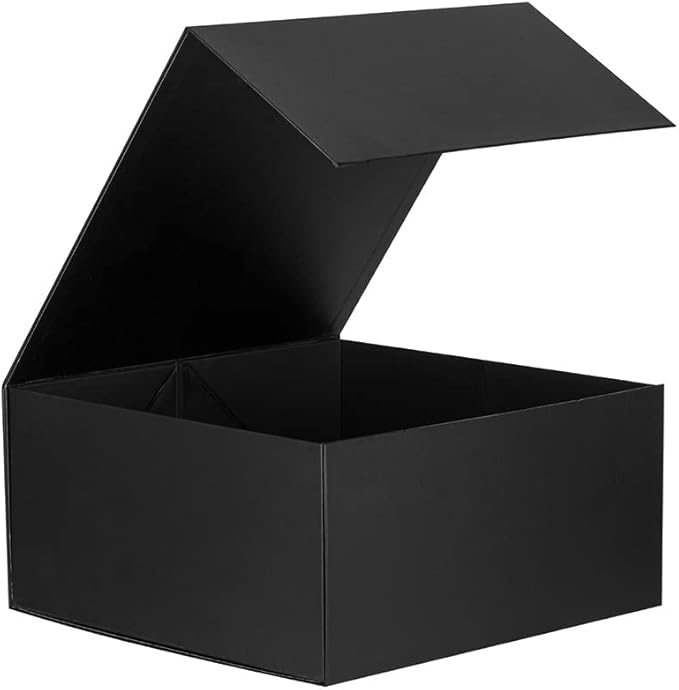 Black Gift Boxes 16 Pack,Large Gift Boxes in Bulk, Collapsible Gift Box with Lid Magnetic Closure, Packaging for Small Business, Parties, Boutiques, Bridesmaid Wedding (Black 12x12x6 inch Pack of 16)