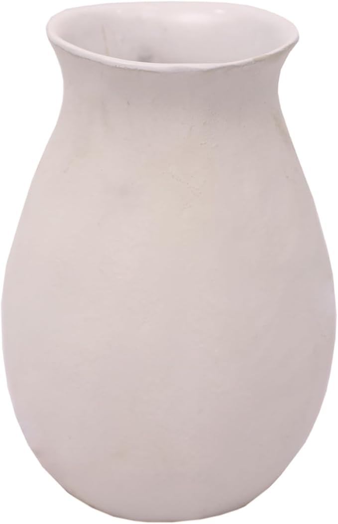CG Hunter Small Crème Vase, Elegant Modern Design, Perfect for Home Decor, Table Centerpiece, Floral Arrangements, and Decorative Accents