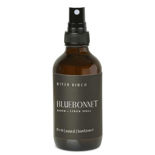 River Birch Bluebonnet Scented Linen and Room Spray | Home Fragrance | 4 oz Glass Amber Bottle | Luxury Signature Scent | Handmade in Texas