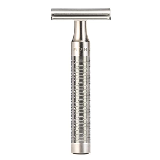 MÜHLE ROCCA R94 Double Edge Safety Razor (Closed Comb) | Pure Matt Stainless Steel |Perfect for Everyday Use | Barbershop Quality Close Smooth Shave | Luxury Razor for Men