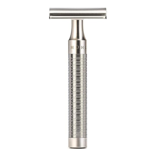 MÜHLE ROCCA R94 Double Edge Safety Razor (Closed Comb) | Pure Matt Stainless Steel |Perfect for Everyday Use | Barbershop Quality Close Smooth Shave | Luxury Razor for Men