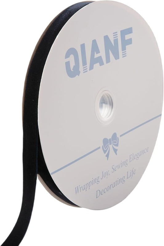 Vintage Navy Blue Velvet Ribbon Christmas Ribbon for Gift Wrapping Crafts Christmas Tree Ornaments Garland Decorations, 5/8 Inch X 25Yd