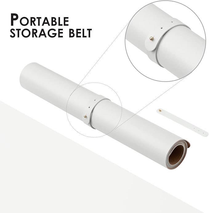 Large Cork Desk Mat - 47.2"x 17" Desk Pad for Office and Home - Ideal for Large Mouse Pad and Desk Mats on Top of Desks(White)