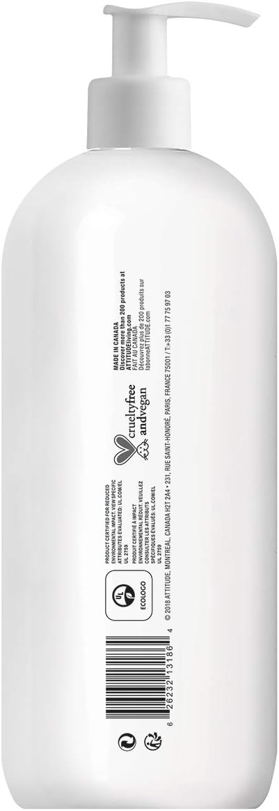 ATTITUDE Liquid Dish Detergent, Plant- and Mineral-Based Ingredients, Effective Dishwashing Soap Formula, Vegan and Cruelty-free, Pink Grapefruit, 33.8 Fl Oz (Pack of 3)