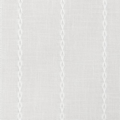 Braided Farmhouse Table Runner, Braided White 13x72 Inch, Cotton Linen Table Runners 72 Inches Long, Embroidered Striped White Boho Table Runner Rustic Home Decor