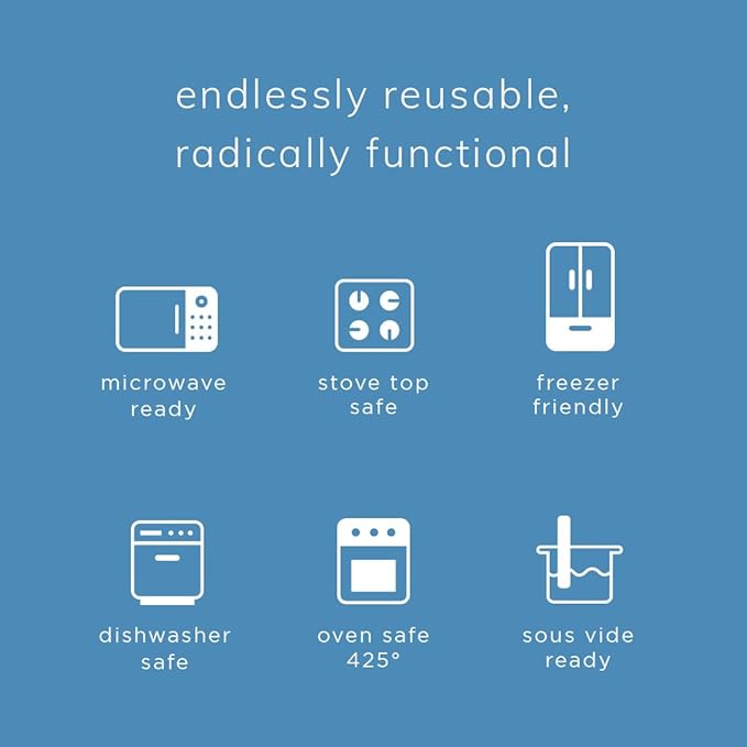 Stasher Premium Silicone Reusable Food Storage Bag, Clear | Microwave, Sous Vide, Dishwasher, Oven and Freezer Safe | BPA Free, Leak-free, Eco-friendly, 4-Cup Bowl (Pack of 2)