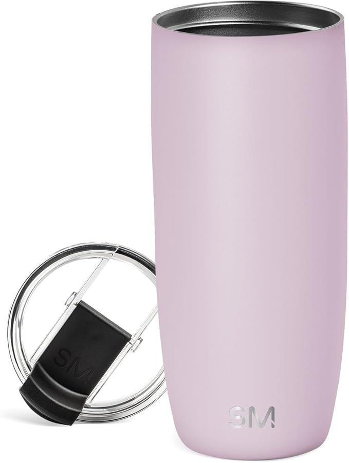 Simple Modern Travel Coffee Mug Tumbler with Flip Lid | Reusable Insulated Stainless Steel Cold Brew Iced Coffee Cup Thermos | Gifts for Women Men Him Her | Voyager Collection | 20oz | Lavender Mist