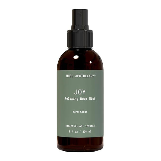 Muse Apothecary Room Ritual - Botanical Collection - Christmas Room Spray, Aromatic and Relaxing Room Mist, Air Freshener Spray, Infused with Natural Aromatherapy Essential Oils - 8 oz, Warm Cedar