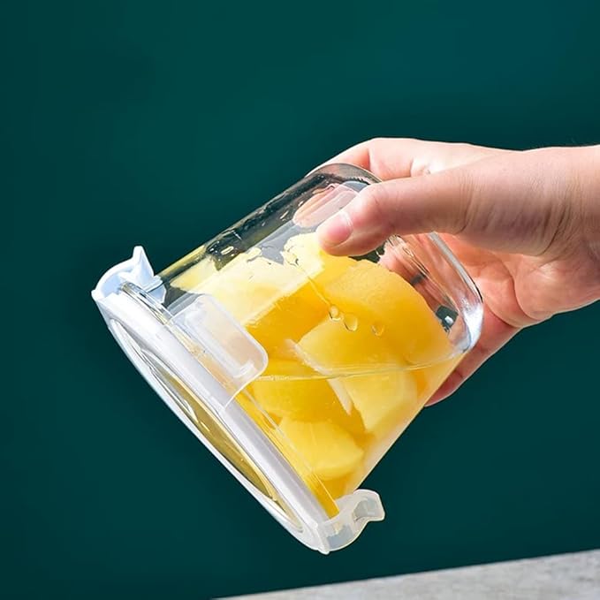 24 Oz Round Glass Food Storage Container, 3 Cup Round Glass Soup Container with Airtight Lids BPA free, Leak proof Borosilicate Storage bowls, Dishwasher Microwave Freezer Safe (2 Pack)