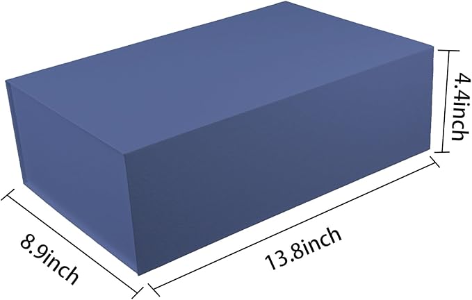 YINUOYOUJIA Blue Gift Boxes with Lid,14"x9"x4.5" Magnetic Gift Box with Ribbon,Cards and Envelopes for Presents,Great for Wedding,Birthdays,Crafting,Gift Packaging.