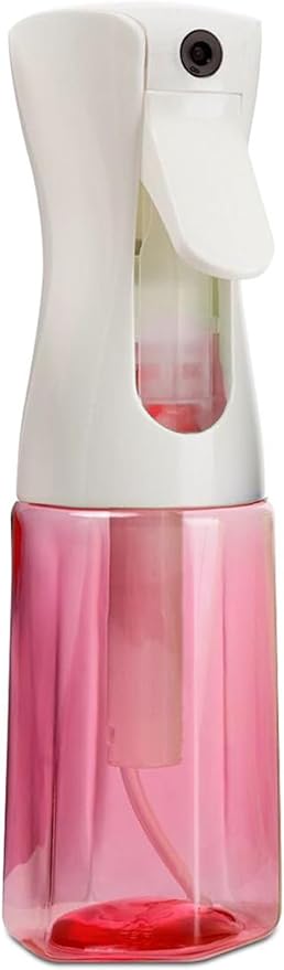 Continuous Mist Spray Bottle – Ultra Fine Mist for Hair Styling, Salon Use, and Versatile Applications – Ideal for Plants, Cleaning, and Travel – 5 oz Pink Octagon Shape Empty Bottle