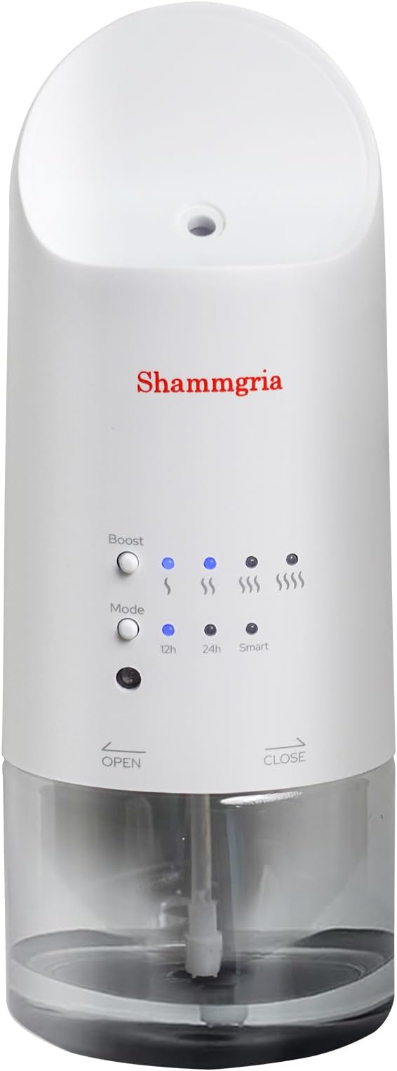 2025 Plug-in Essential Oil Diffuser – Waterless Scent Diffuser, Smart Wall Diffuser for Home, Office, & Spa, Covers Up to 500 Sq. Ft., 160ML Capacity, Portable Aromatherapy Aroma Diffuser, White