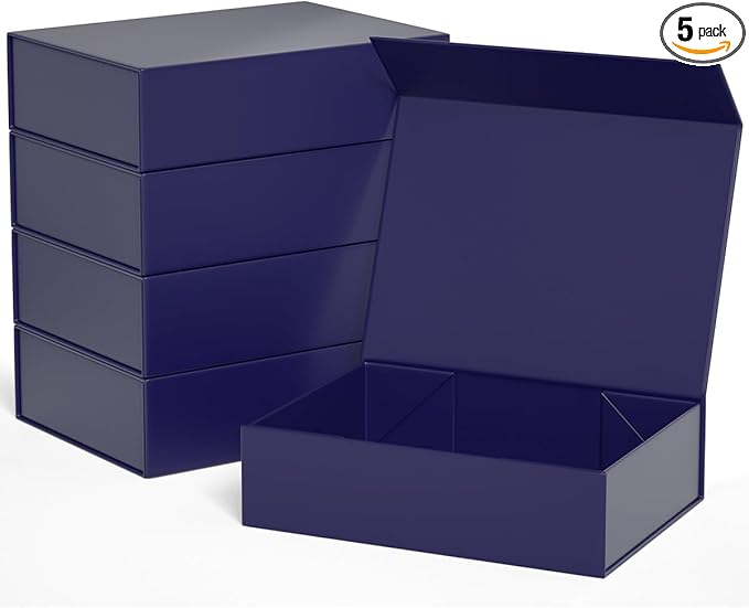 Blue Gift Boxes 11.9" x 8.5" x 3.3" with Magnetic Closure Lid Gift Box for Presents,Bridesmaid Gifts Boxe,Cute Boxes,Birthday Gift Box,Luxury for Gift Packaging, Magnetic Gift Boxe for Wrapping Gifts