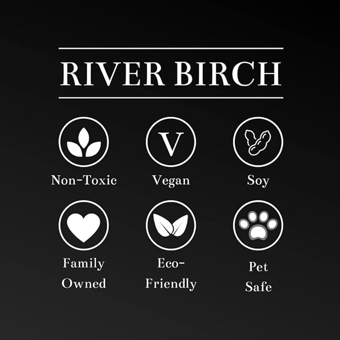 River Birch Candles Coconut Bourbon Scented Candle | Premium, All-Natural, Non-Toxic, Soy Candles | 8.5oz 40 Hr Burn Time | Cozy Relaxing Gifts for Home