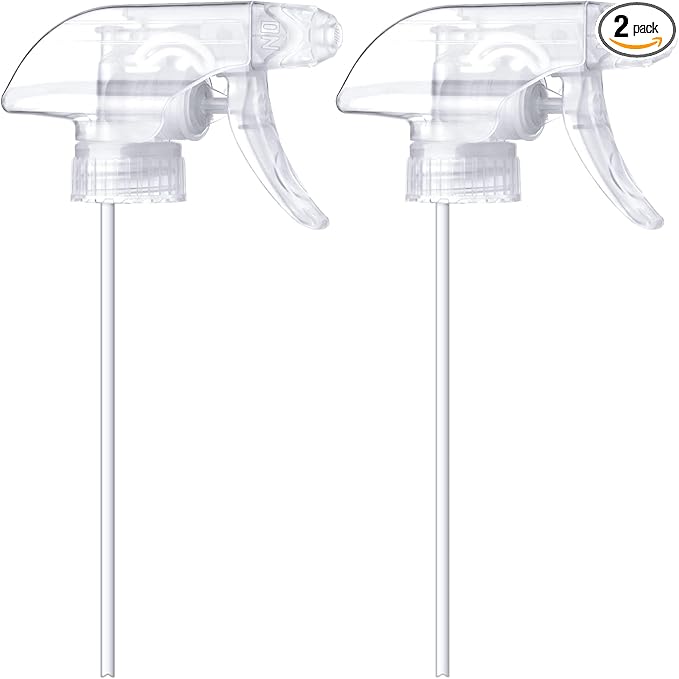 Foaming Spray Heads Spray Bottle Nozzles Foam Nozzles Plastic Heavy Duty Spray Nozzle Replacement Head Leak Proof Water Bottle Spray Nozzles Adjustable Head Sprayer 2 Pcs