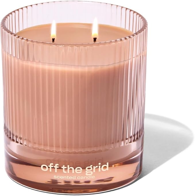Off The Grid Luxury Scented Candle by Snif, Warm and Calming Candle, 50+ Hours, 100% Cotton Fiber Wicks, Soy Wax Blend, Non-Toxic, Vegan, 8.5 oz