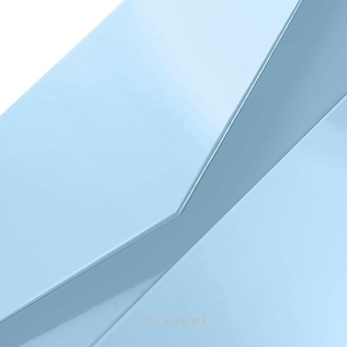 PACKHOME 17x14.5x5.5 Inches, 3 Extra Large Gift Boxes with Lids, Magnetic Closure Boxes for Clothes and Large Gifts (Glossy Light Blue)