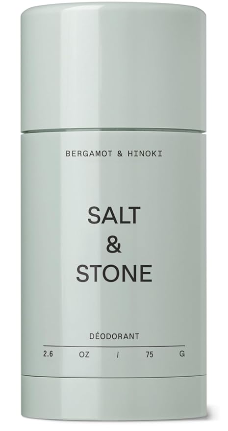 SALT & STONE Aluminum Free Deodorant | Extra Strength 48 Hour Protection for Women & Men | Made with Seaweed Extracts, Niacinamide & Prebiotics (Bergamot & Hinoki)