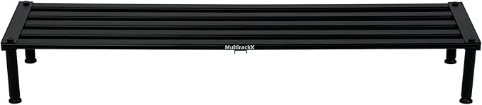 Metal Plant Stand, Rust-proof Aluminum Display Rack, Plants Display Stands Decoration Racks for Living Room Garden Balcony Patio (Black, 41.3Inch Low)