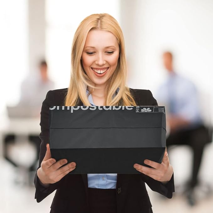 12x15.5 inch Biodegradable Shipping Bags,50 Count Compostable Poly Mailers with Eco Friendly Packaging Envelopes Supplies Mailing Bags