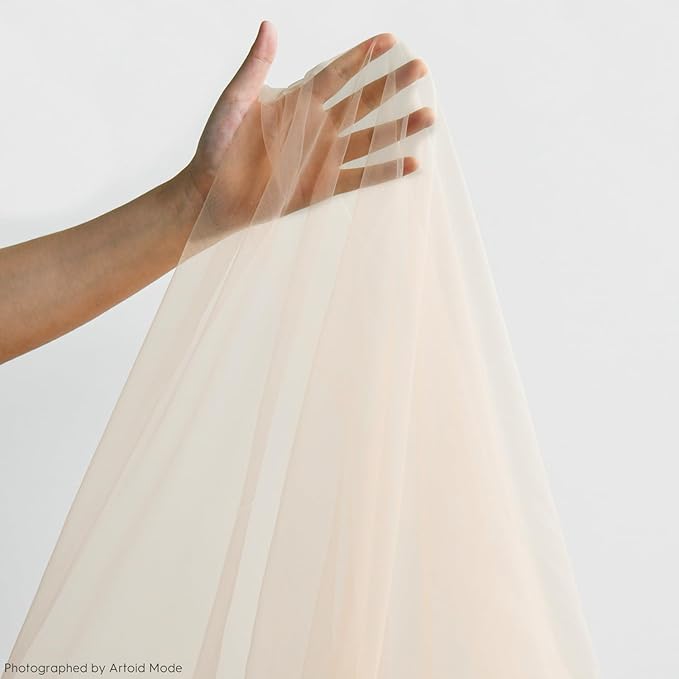 Artoid Mode Peach Gauze Table Runner 120 Inch 10FT, Seasonal Sheer Kitchen Dining Holiday Wedding Birthday Baby Shower Table Decor for Home Party