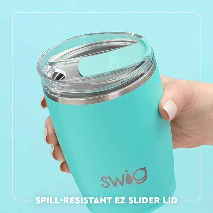Swig Life 12oz Insulated Tumbler, Travel Coffee Tumbler with Lid, Cup Holder Friendly Travel Coffee Mug, Stainless Steel, 12 oz Reusable Insulated Coffee Mug (Saturdays in Starkville)
