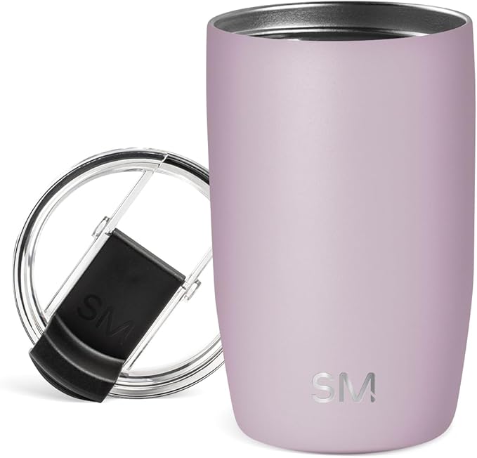 Simple Modern Travel Coffee Mug Tumbler with Flip Lid | Reusable Insulated Stainless Steel Cold Brew Iced Coffee Cup Thermos | Gifts for Women Men Him Her | Voyager Collection | 12oz | Lavender Mist