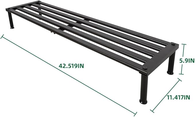 Metal Plant Stand, Rust-proof Aluminum Display Rack, Plants Display Stands Decoration Racks for Living Room Garden Balcony Patio (Ebony, 42.5Inch Low Leg)